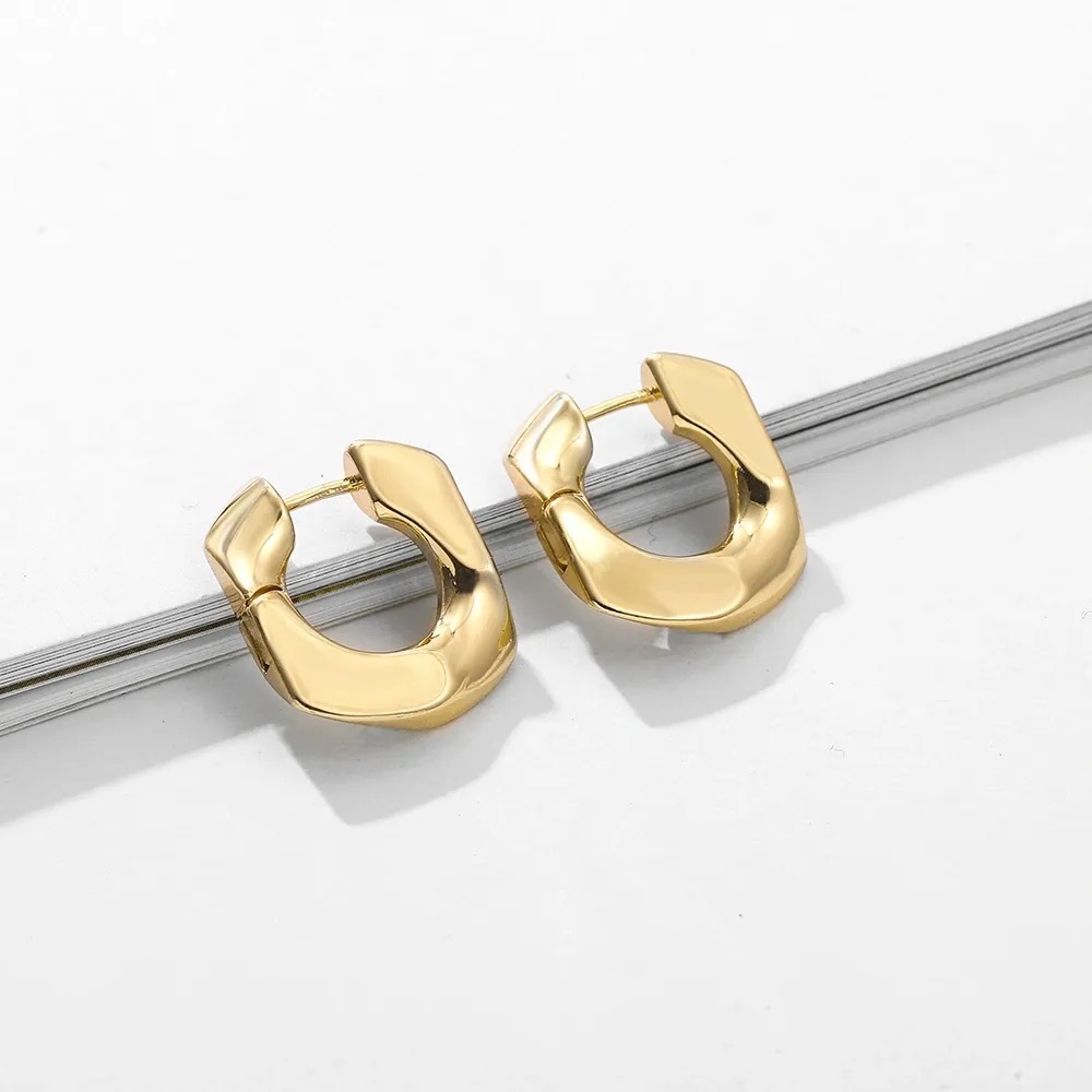 Gold Hoop Earring Set - Picture 3 of 5